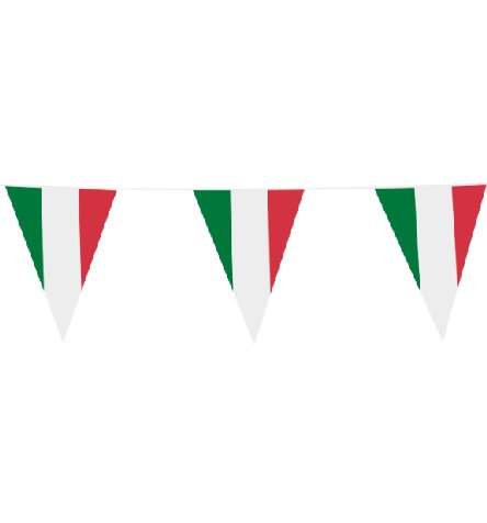 Italien Wimpel 10m grün-weiß-rot Italien Wimpel 10m grün-weiß-rot