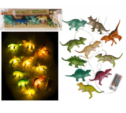 Lichterkette, Dinosaurier, mit 10 LED