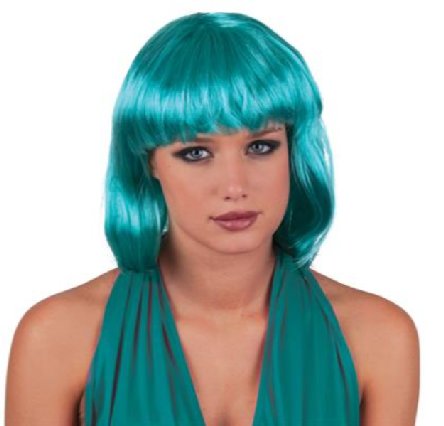 Sexy Bob Perücke, azurblau
