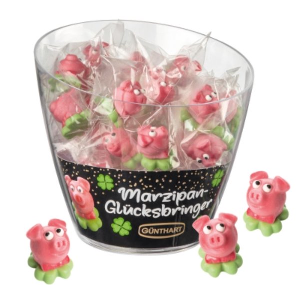 Marzipan Glücksschweinchen