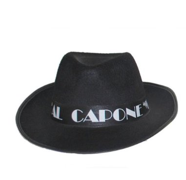 Hut Al Capone, schwarz, schwarz