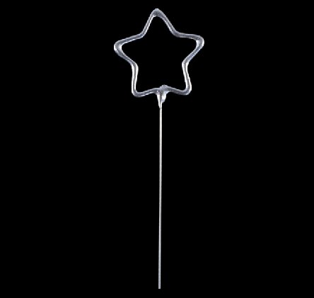 Wunderkerze als Stern in silber