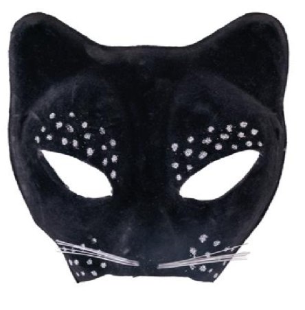 Augenmaske Katze, schwarz
