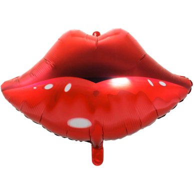 Kiss me Now! Rote Lippen Folienballon