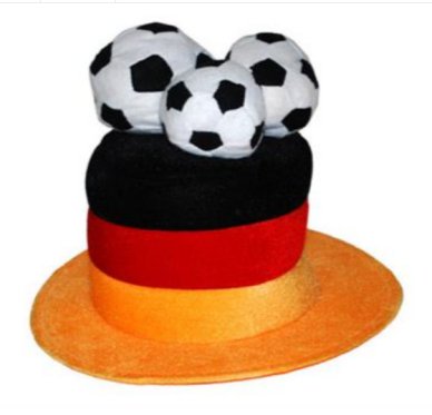 Fußball Deutschland Hut mit Bällen