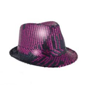 Pailettenhut Al Capone, pink