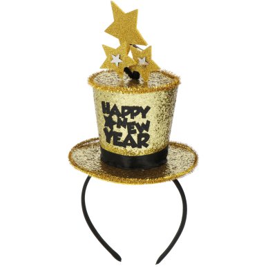Silvester Haarreifen Hut Happy New Year