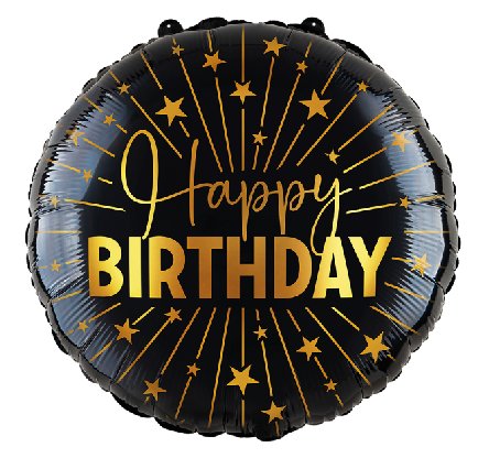 Folienballon Happy Birthday, 90 cm