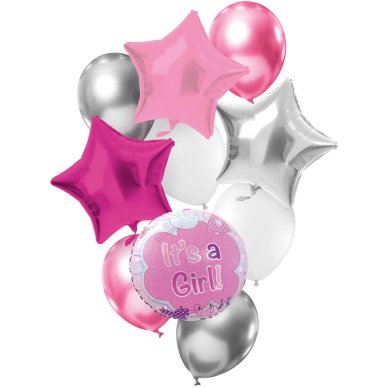Luftballon Bausatz zur Geburt - Mädchen