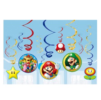 Super Mario Swirl Girlanden Set