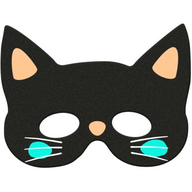 Maske Schwarze Katze