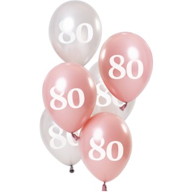 Ballons Glossy 80 Jahre, rosagold