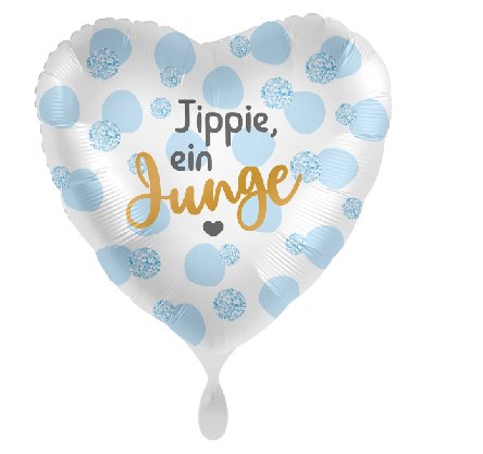 Hurra, ein Junge Ballon