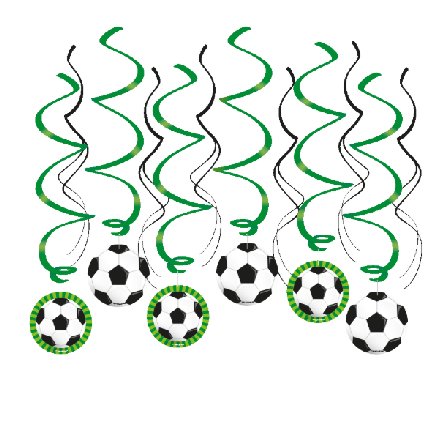 Fußball Girlanden, 6 Stück Fußball Girlanden, 6 Stück