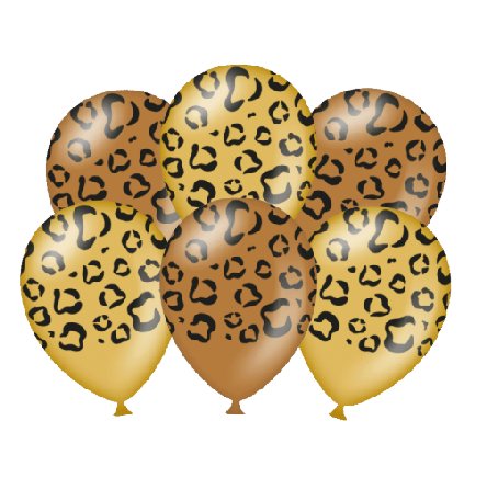 Partyballons - Leopard (Safari), 6 Stück Partyballons - Leopard (Safari), 6 Stück