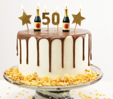 	             Party Kerzen zum 50.Geburtstag