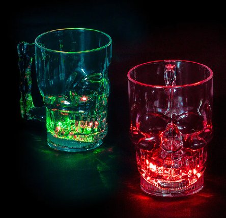 Halloween LED Krug Skull Halloween LED Krug Skull