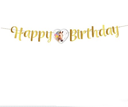 Buchstabenkette Happy Birthday Pferde Buchstabenkette Happy Birthday Pferde