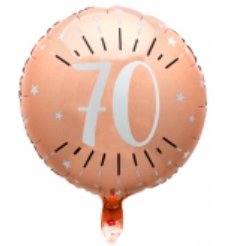Folienballon mit Zahl 70, rosegold