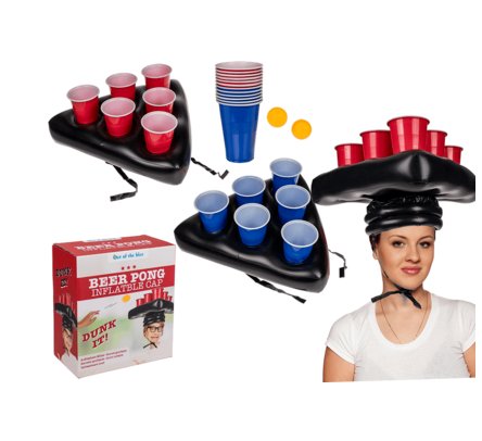 Aufblasbare Mütze, Beer Pong Spiel