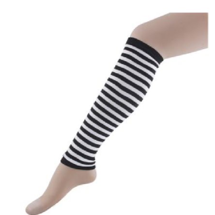 Beinstulpen schwarz/weiß