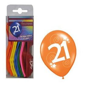Ballons zum 21. Geburtstag, 12 Stück