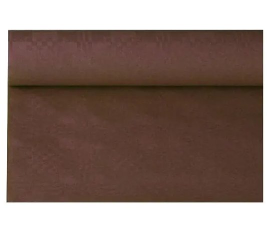 Papiertischdecke braun mit Damastprägung