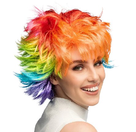 Perücke Regenbogen Rainbow