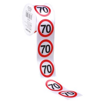 Geschenkband Verkehrsschild 70