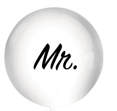 Riesenballon 90 cm - Mr. - 2 Stück