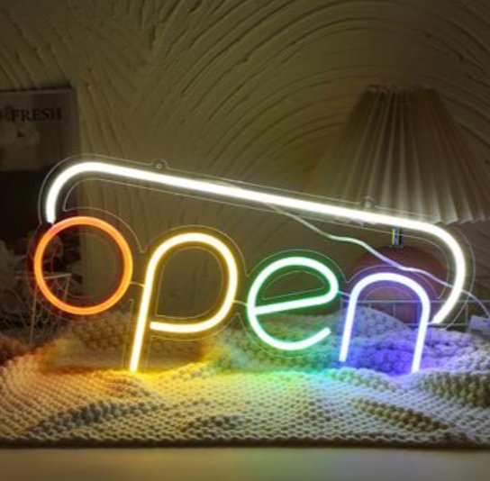 Neon Licht Open für Schaufenster