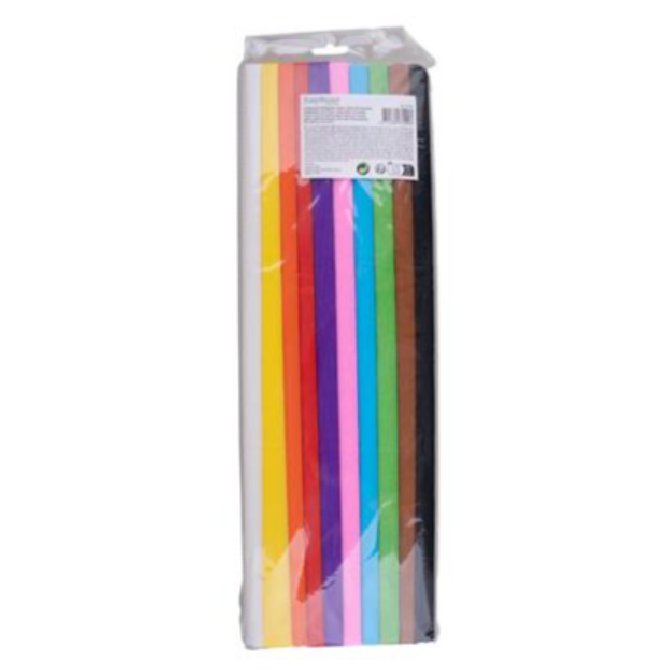 Krepppapier-Mixfarben 10 Stück, 50 x 200 cm Krepppapier-Mixfarben 10 Stück, 50 x 200 cm