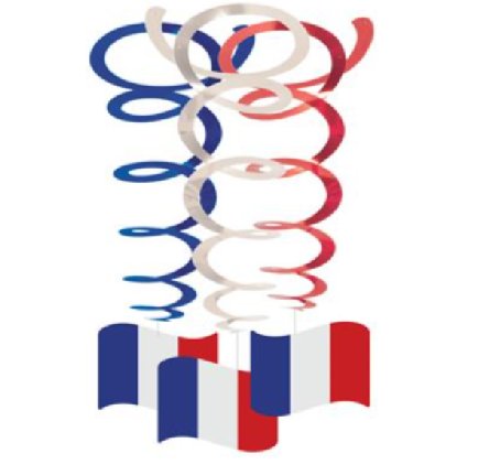 Frankreich Spiral Girlanden, 3 Stück Frankreich Spiral Girlanden, 3 Stück
