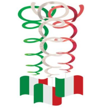 Italien Spiral Girlanden, 3 Stück