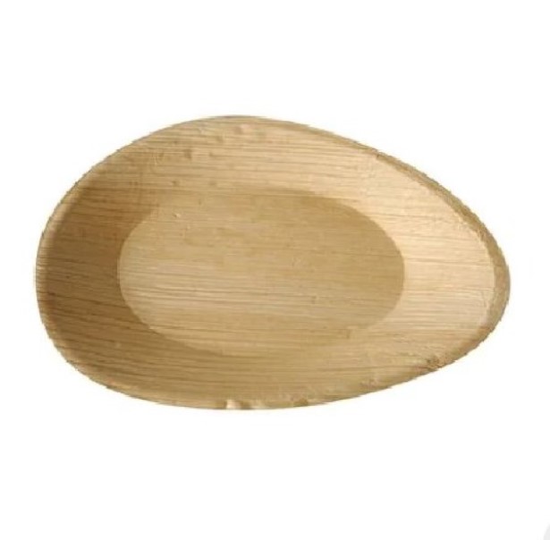Palmblatt Teller oval 26 x 17 cm, 6 Stück