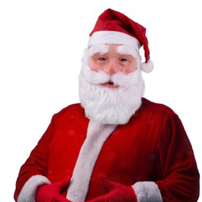 Maske Weihnachtsmann mit Mütze