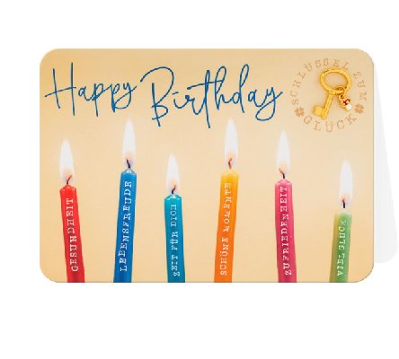 Glückwunschkarte zum Geburtstag