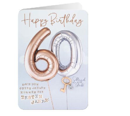 Glückwunschkarte zum 60.Geburtstag