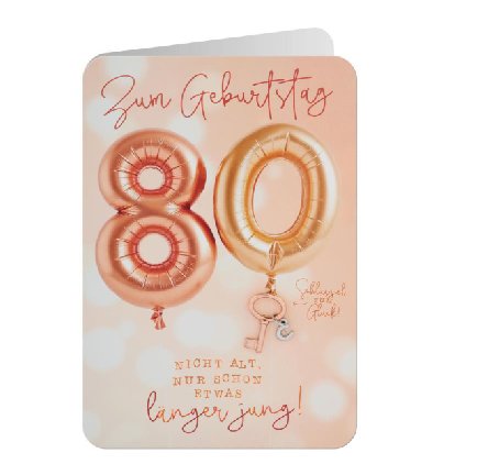Glückwunschkarte zum 80.Geburtstag