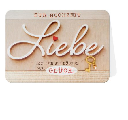 Glückwunschkarte zur Hochzeit