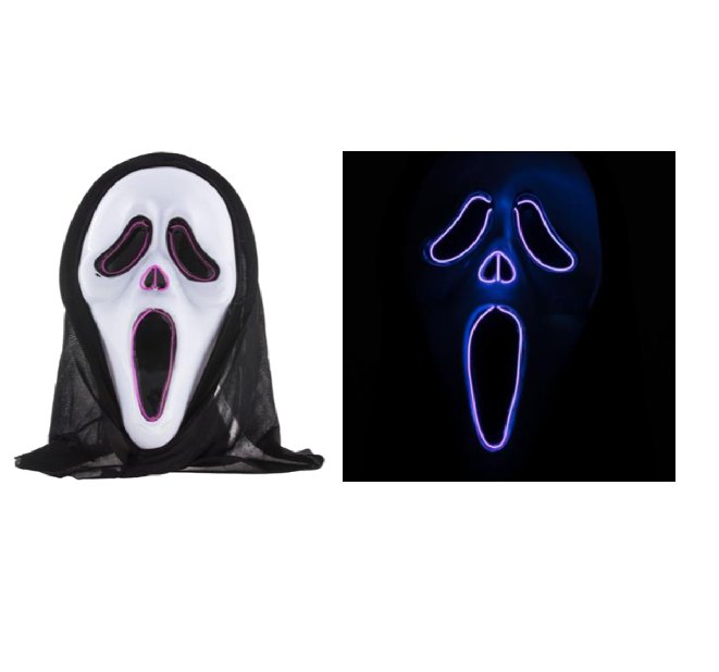 Maske Geist mit Licht Schrei Maske Geist mit Licht Schrei