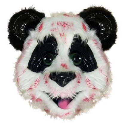 Gruselmaske Panda, schwarz/weiß