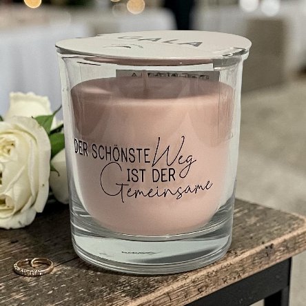 Duftkerze im Glas mit Spruch Duftkerze im Glas mit Spruch