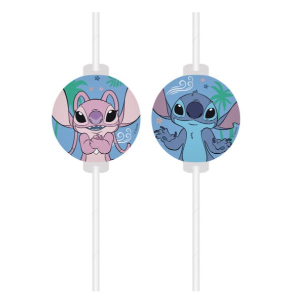 Trinkhalme Stitch und Angel , 4 Stück