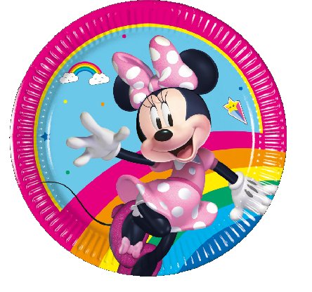 Minnie Mouse Teller, 8 Stück