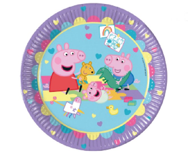 Pappteller Peppa Pig, 8 Stück