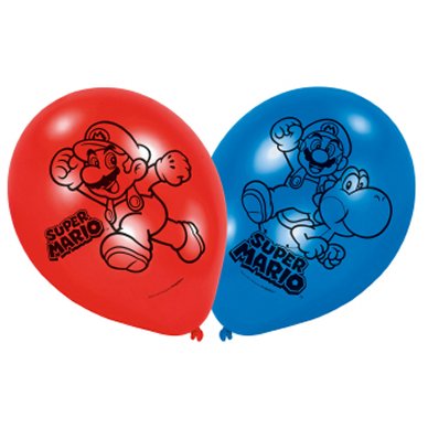 Latex Ballons Super Mario, 22.8 cm