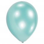 Latex Ballon Karibikblau Metallic, 10 Stück