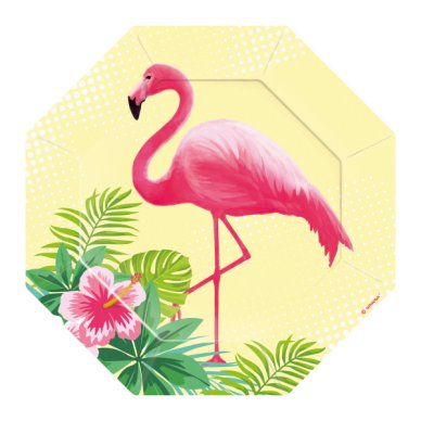 Formteller Flamingo Paradies, 6 Stück