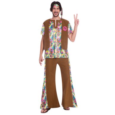 Hippie Man Verkleidung, L